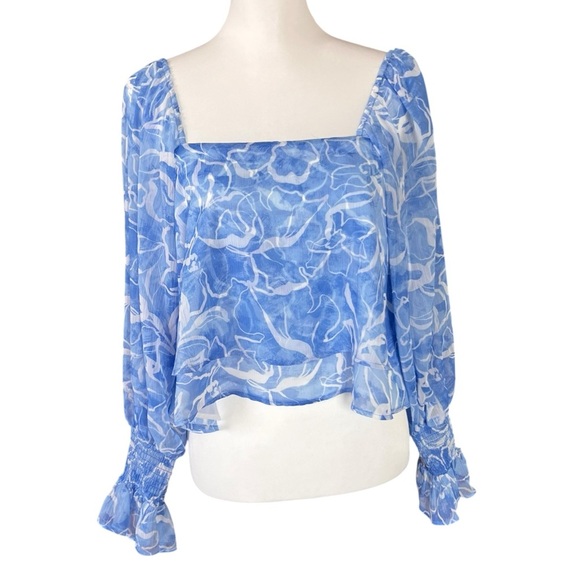 NWOT TART Off-the-Shoulder Top in a striking floral print SZ S - Picture 1 of 6